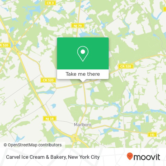 Mapa de Carvel Ice Cream & Bakery