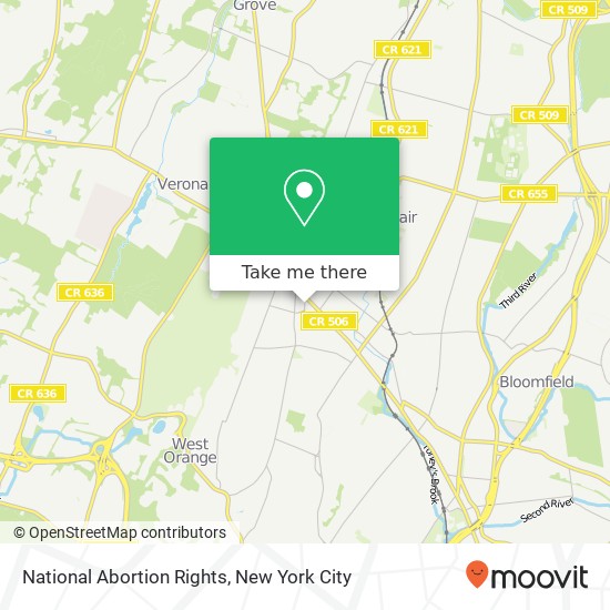 Mapa de National Abortion Rights