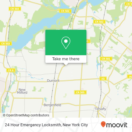 24 Hour Emergency Locksmith map