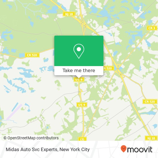 Mapa de Midas Auto Svc Experts