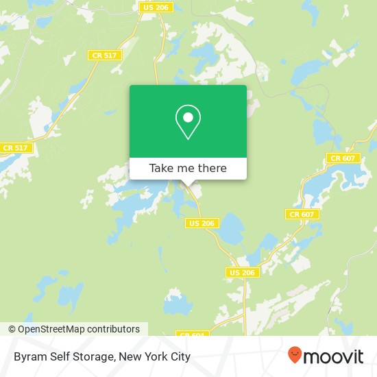 Byram Self Storage map