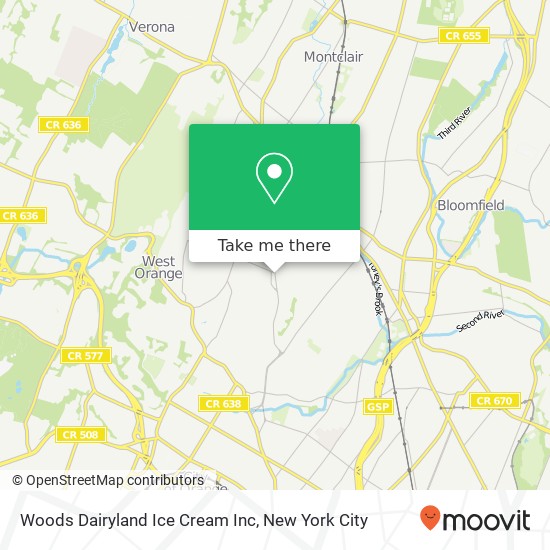 Mapa de Woods Dairyland Ice Cream Inc