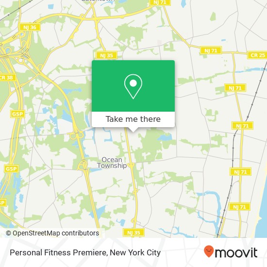 Personal Fitness Premiere map