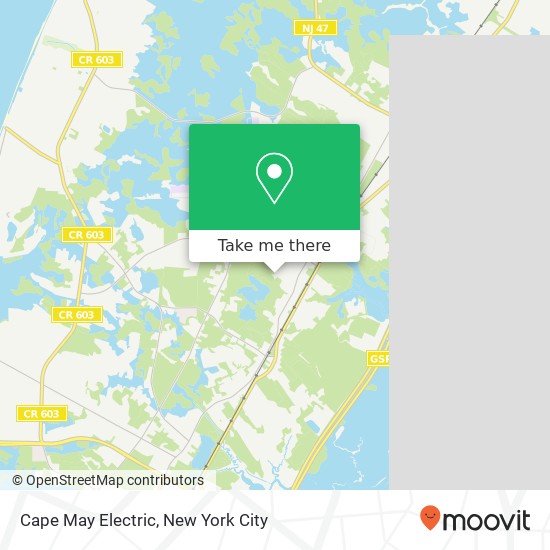 Cape May Electric map