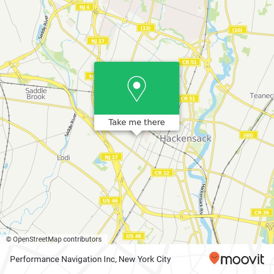 Performance Navigation Inc map