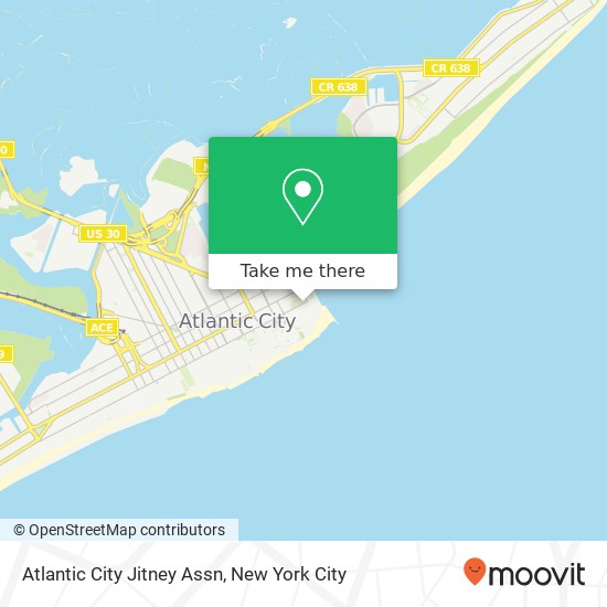 Mapa de Atlantic City Jitney Assn