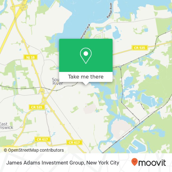 Mapa de James Adams Investment Group