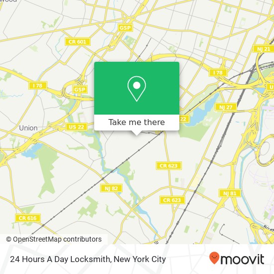 24 Hours A Day Locksmith map