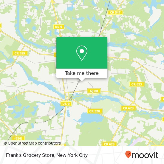 Frank's Grocery Store map