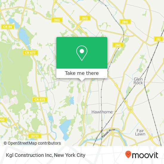Kgl Construction Inc map