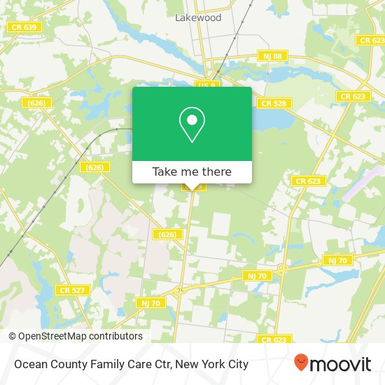 Ocean County Family Care Ctr map