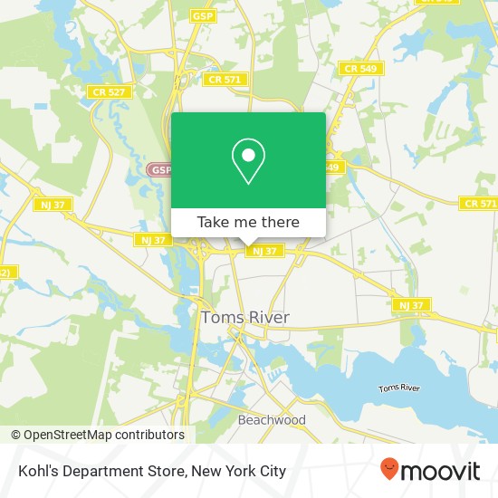 Mapa de Kohl's Department Store