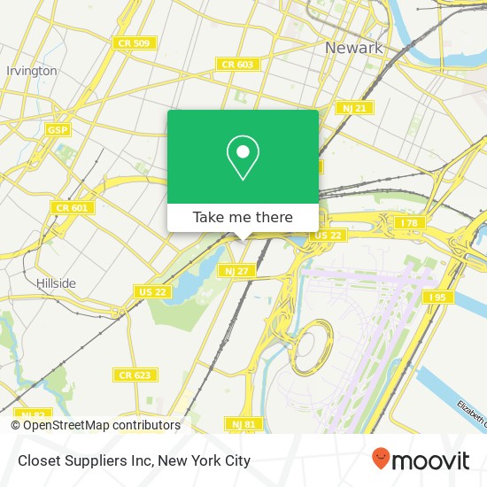 Closet Suppliers Inc map