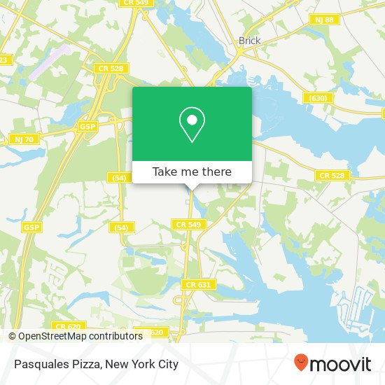 Mapa de Pasquales Pizza