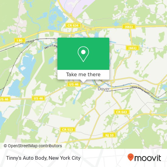 Tinny's Auto Body map