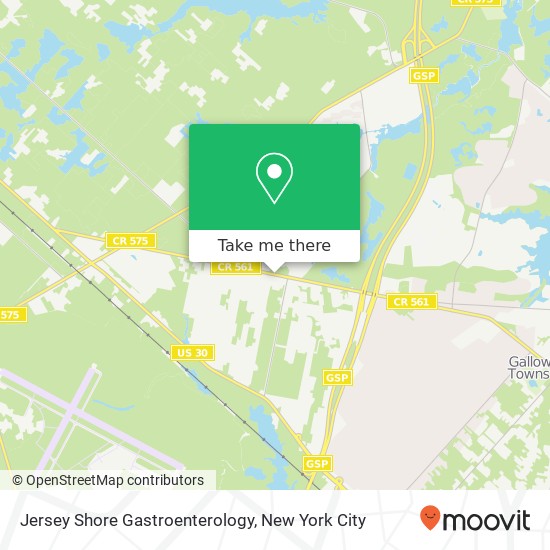 Mapa de Jersey Shore Gastroenterology