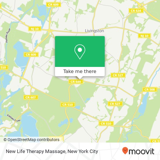 New Life Therapy Massage map