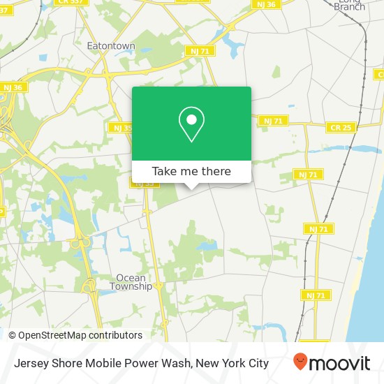 Mapa de Jersey Shore Mobile Power Wash