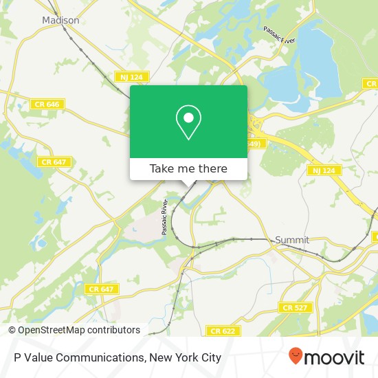 P Value Communications map