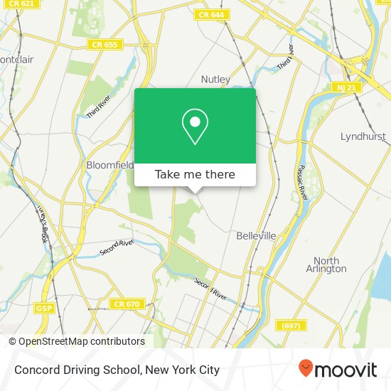 Concord Driving School map