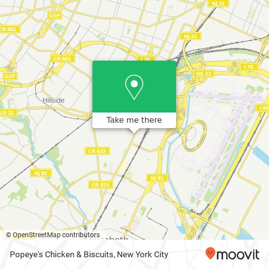 Popeye's Chicken & Biscuits map