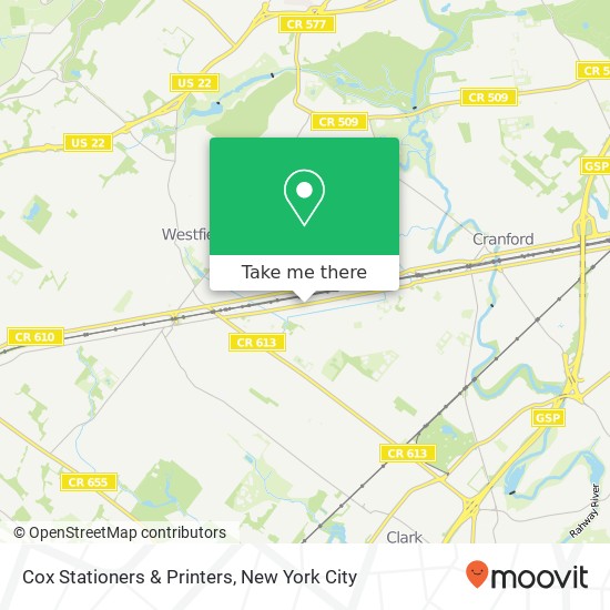 Mapa de Cox Stationers & Printers