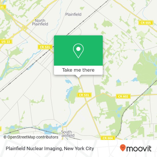 Plainfield Nuclear Imaging map