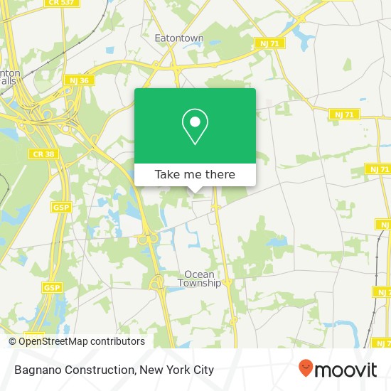 Bagnano Construction map