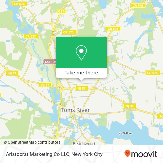 Aristocrat Marketing Co LLC map