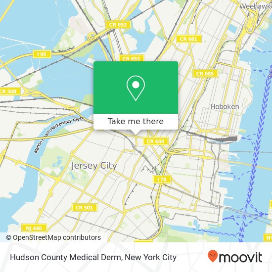 Mapa de Hudson County Medical Derm