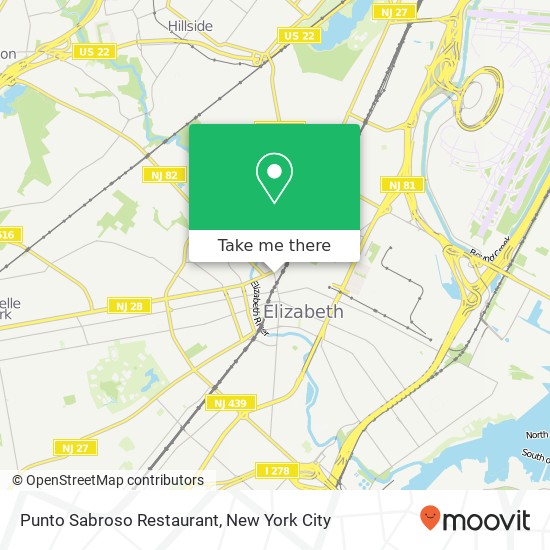 Punto Sabroso Restaurant map