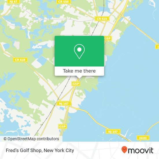 Fred's Golf Shop map