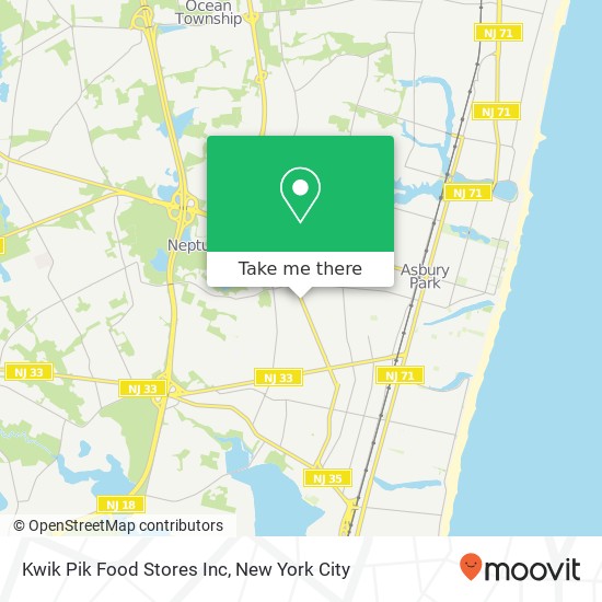 Mapa de Kwik Pik Food Stores Inc