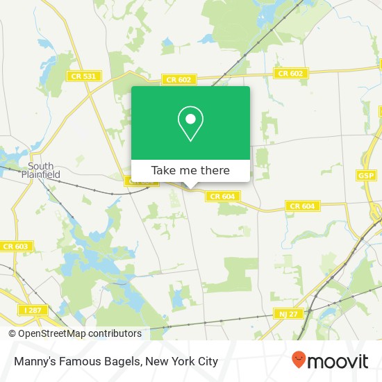 Manny's Famous Bagels map