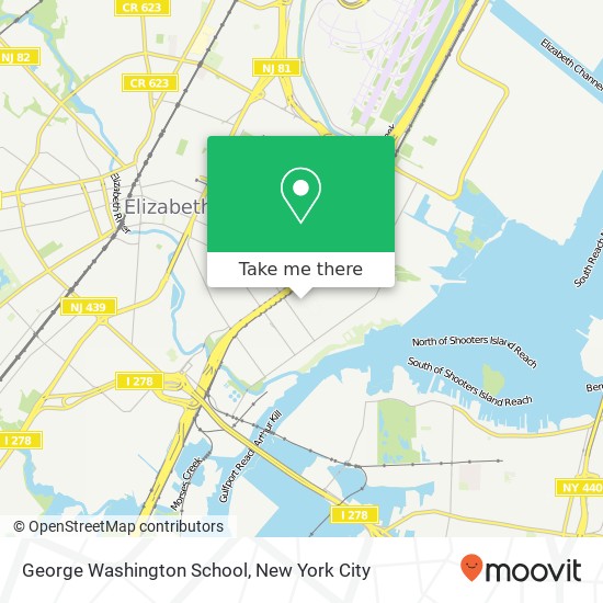 George Washington School map