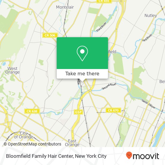 Bloomfield Family Hair Center map