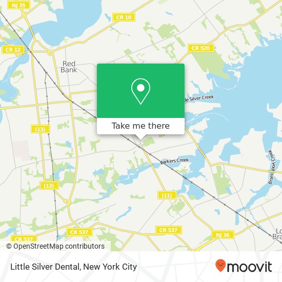 Mapa de Little Silver Dental