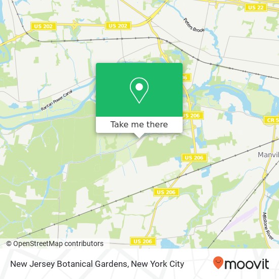 Mapa de New Jersey Botanical Gardens