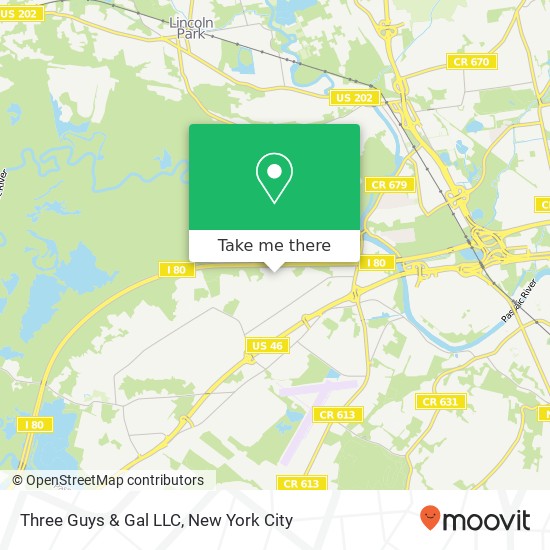 Mapa de Three Guys & Gal LLC