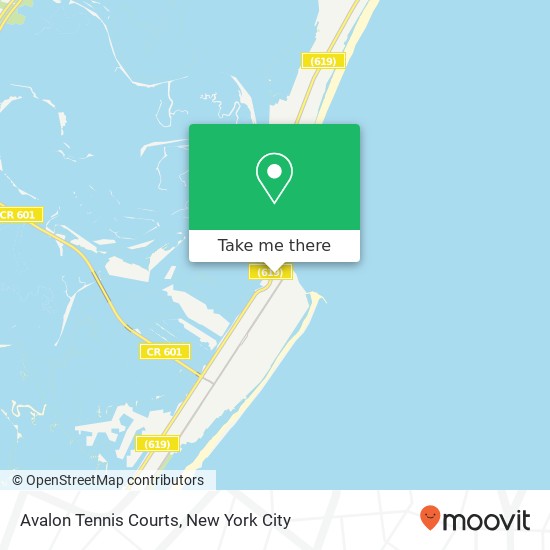 Avalon Tennis Courts map