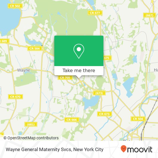 Wayne General Maternity Svcs map