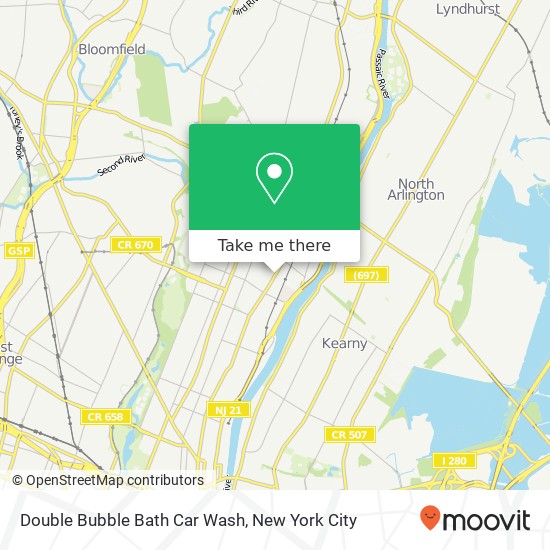 Mapa de Double Bubble Bath Car Wash