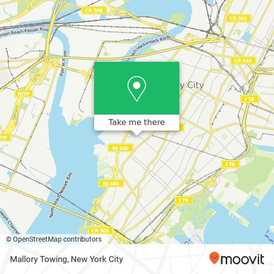 Mallory Towing map