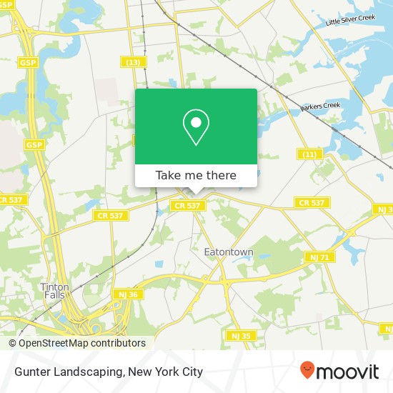 Gunter Landscaping map