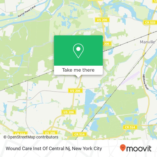 Wound Care Inst Of Central Nj map