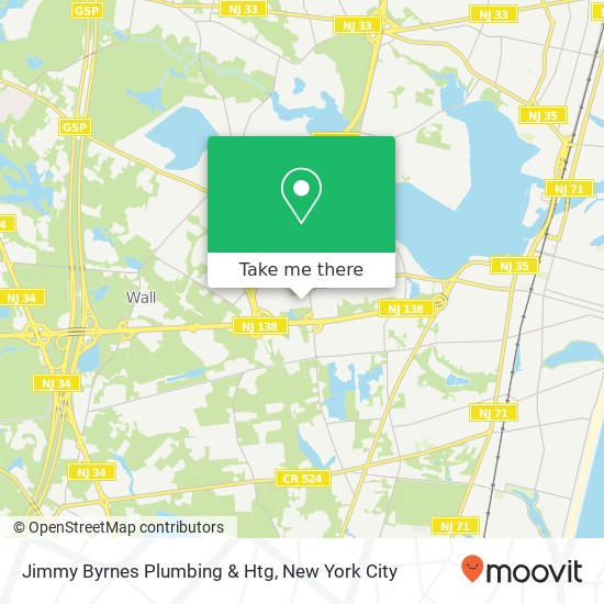 Jimmy Byrnes Plumbing & Htg map