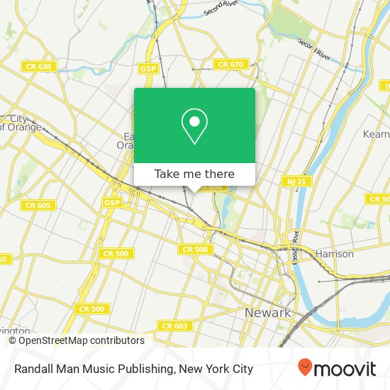 Mapa de Randall Man Music Publishing