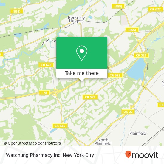 Watchung Pharmacy Inc map