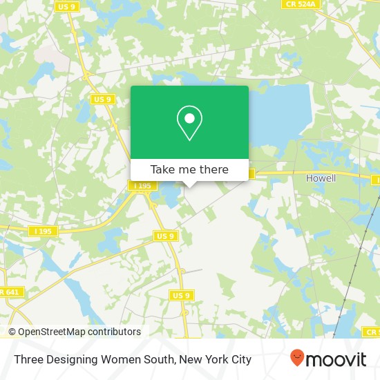 Mapa de Three Designing Women South