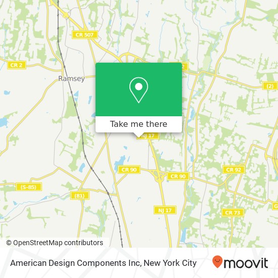 American Design Components Inc map